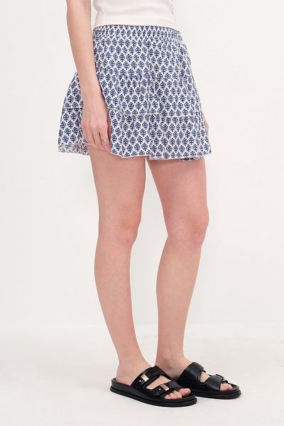 Addax Patterned Ruffle Skirt E17224