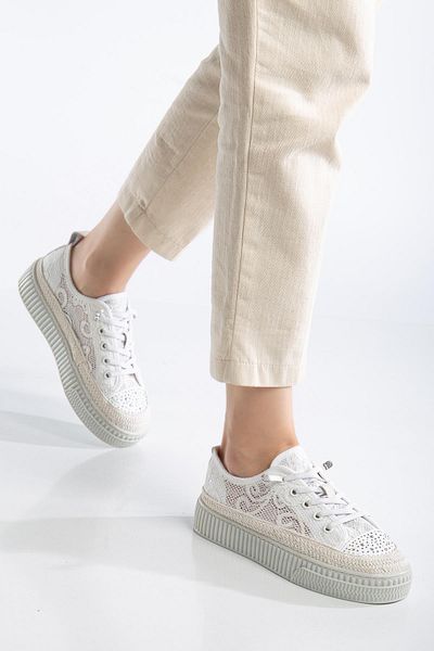 SUİNS SHOES Suins Montero Model Mesh Lace Detailed Women's Sports Shoes Sneaker