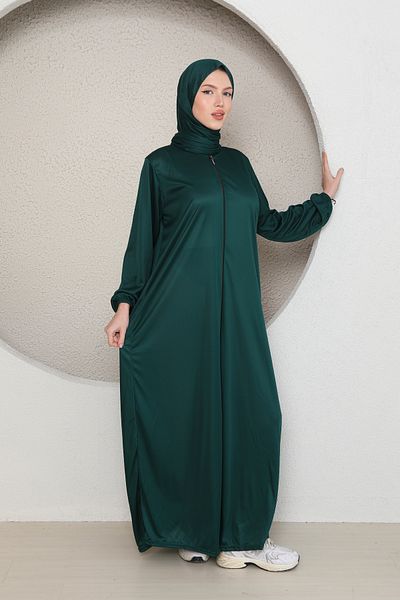 Kutay Collection Γυναικείο φόρεμα προσευχής Hijab με φερμουάρ και φερμουάρ