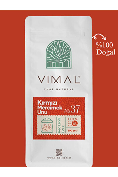 VIMAL Kırmızı Mercimek Unu 500 gr ( %100 Doğal, Saf Ve Katkısız )