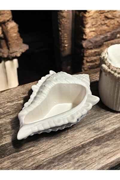 Genel Markalar Büyük Boy Deniz Kabuğu Dekoratif Tabak, Mum Kasesi, Sunumluk, ...