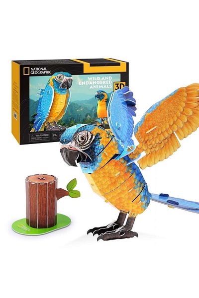 Cubic Fun - 3d Puzzle Blue-necked Macaw Parrot 94 Pieces