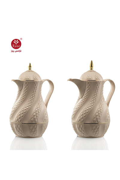 Rose RS-2424-طقم ترمس شاي وقهوة (حجم صغير)مكون من 2 ترمس روز سعة (600 ممل ) ق...