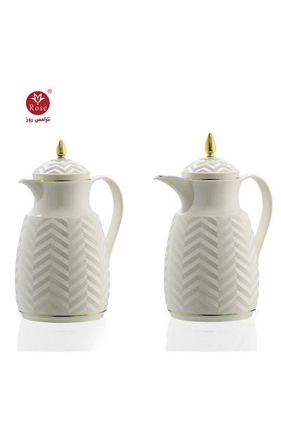Rose RS-2020 - Tea and coffee thermos set consisting of 2 rose thermoses, one half liter for coffee and one half liter for tea