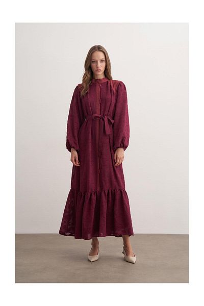 FUSHYA Rochie cu curea cu nasturi