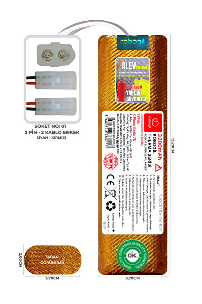 ROBOGİL Tefal X-Plorer Serie 75 3200mAh Therma Uyumlu Robot Süpürge Bataryası...