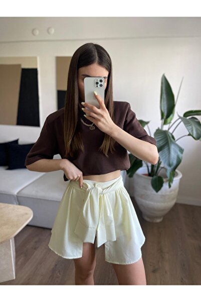 Özgece GÖMLEK BAĞLAMALI ŞORT ETEK