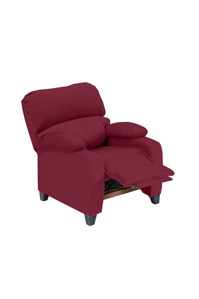 Lazy Vibes MNZ1 | Velvet Classic Recliner Chair - Burgundy