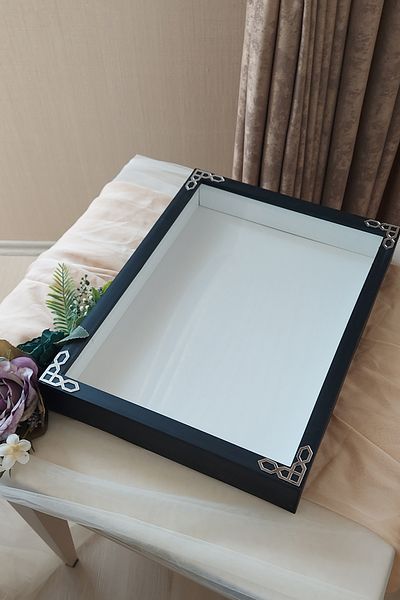 Verda Çerçeve إطار ذاكرة عميق مقاس 30 × 40 سم لزهور اليوم الخاص! صندوق إطار الورد! صندوق الورد العميق!