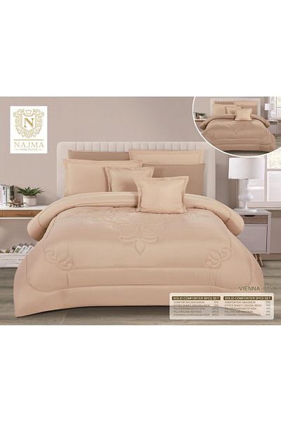 Gerenic Plain double-sided microfiber summer bedspread, cool fabric, 8 pieces, quilt size 230 x 250 cm