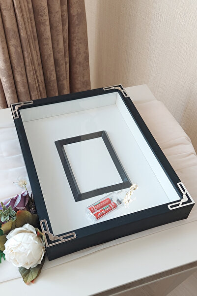 Verda Çerçeve 30x40 Cm Ledli Beyaz Fotoğraf Bölümlü Tasarım Gül Kutusu Anı Çe...