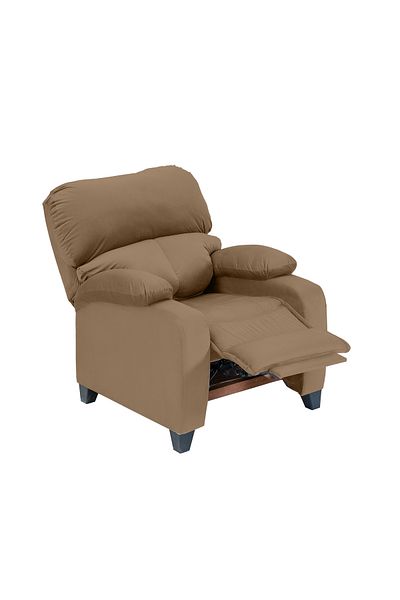 Lazy Vibes MNZ1 | Velvet Classic Recliner Chair - Light Brown