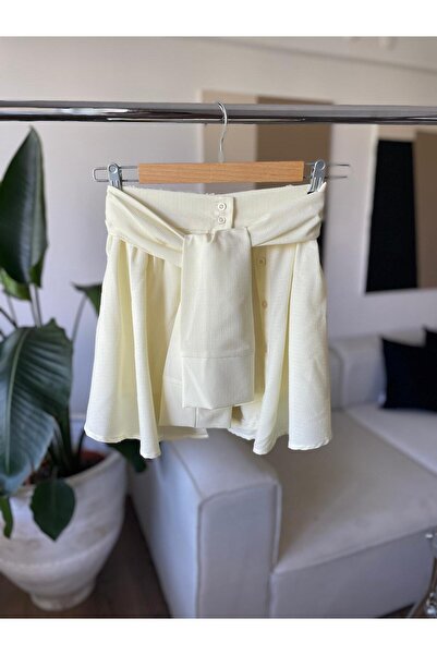 Özgece GÖMLEK BAĞLAMALI ŞORT ETEK