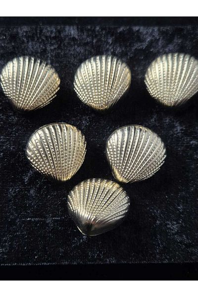 KULMAÇ AKSESUAR Gold Oyster Button (Series of 6)