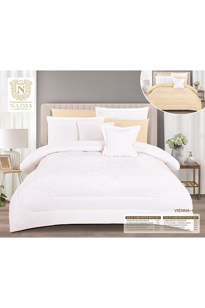 Gerenic Plain double-sided microfiber summer bedspread, cool fabric, 8 pieces, quilt size 230 x 250 cm