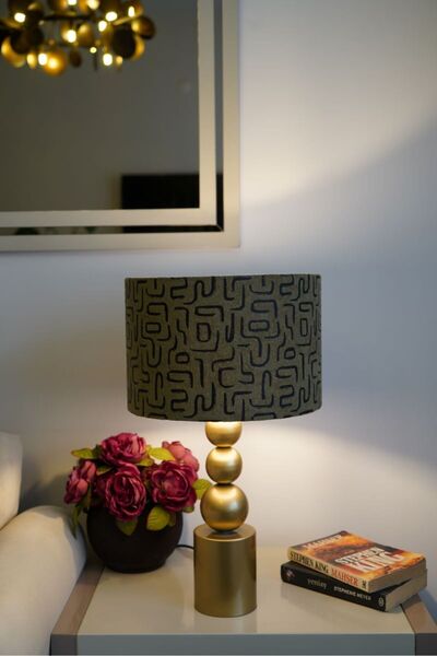 retro home design Özel Eskitme Ayaklı Kadife Kumaş Silindir Labirent Desenli ...