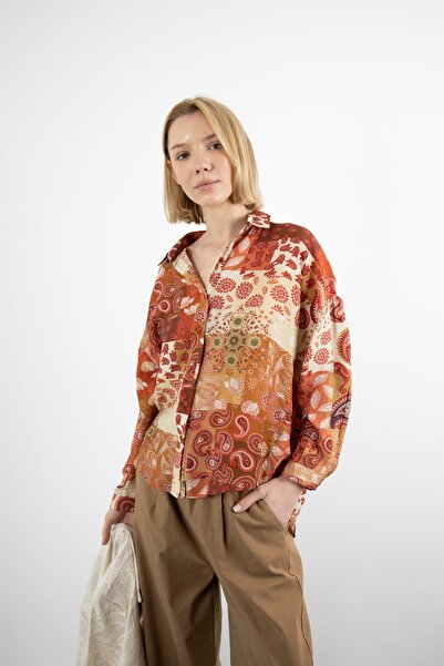 Butik Suat Etro Kolaj Uzun Kol Gömlek