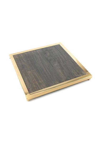 Mikasa Moor Gold Square Wooden Tray 36x36x2cm