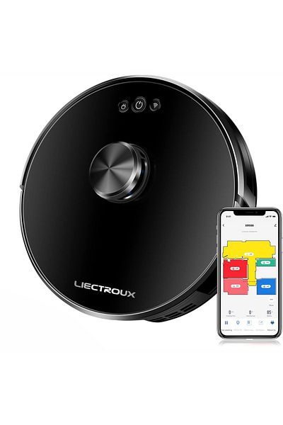 Liectroux Robot Vacuum Cleaner with Washing, Liectroux XR500(D6818), with gyro navigation,130 minutes autonomy