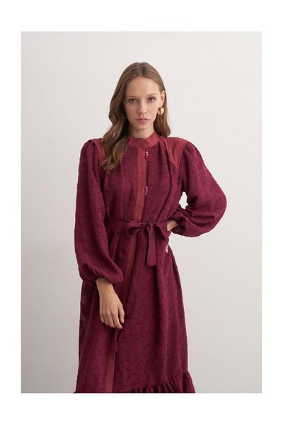 FUSHYA Rochie cu curea cu nasturi