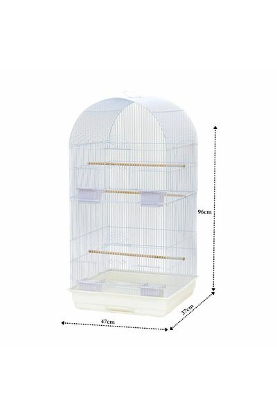 Others Tall Metal Bird Cage in White