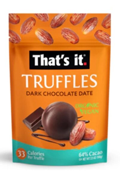 That's It That's İt Organıc Dark Chocolate Date Truffles Vegan 100 gr