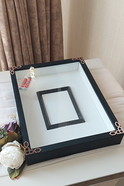 Verda Çerçeve 30x40 Cm Ledli Beyaz Fotoğraf Bölümlü Tasarım Gül Kutusu Anı Çe...