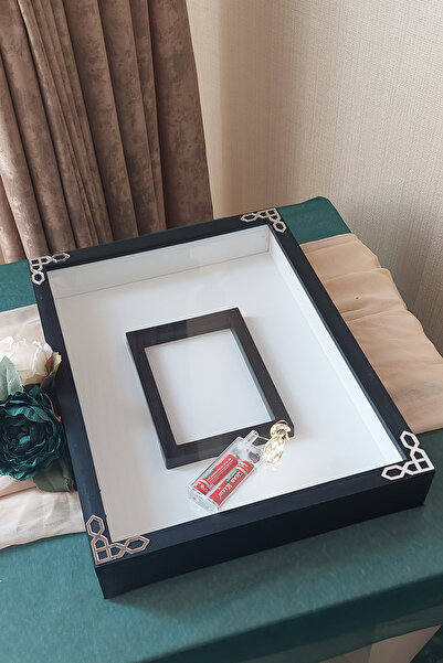 Verda Çerçeve 30x40 Cm Ledli Beyaz Fotoğraf Bölümlü Tasarım Gül Kutusu Anı Çe...
