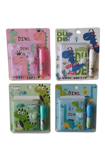 joyland Podifik Mini Notebook with Dinosaur Figure and Pen - Set of 3