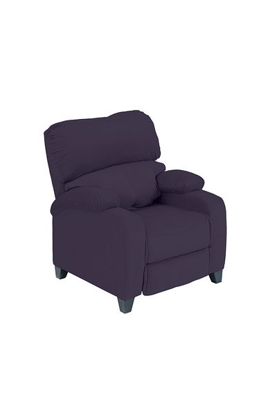 Lazy Vibes MNZ1 | Velvet Classic Recliner Chair - Dark Purple