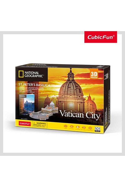 Cubic Fun - 3d Puzzle And Brochure St. Peter's Basilica 101 Pieces