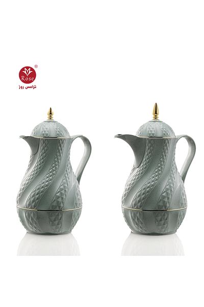 Rose RS-2424-Tea and coffee thermos set consisting of 2 rose thermoses, one half liter capacity for coffee and one half liter capacity for tea