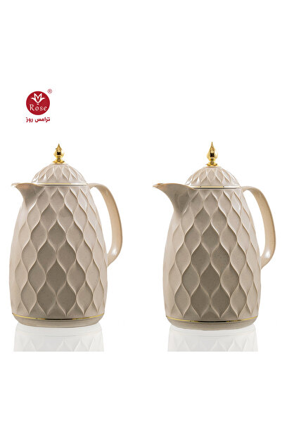 Rose RS-2323-طقم ترمس شاي وقهوة مكون من 2 ترمس روز سعة 0.6 لتر قهوة و 0.6 لتر شاي