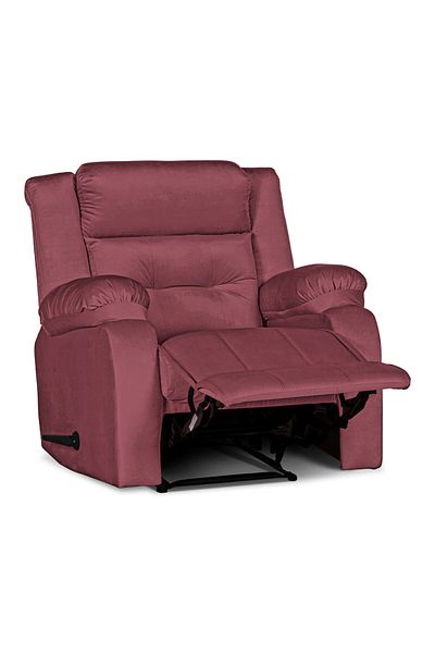 Lazy Vibes MNZ3 | Velvet Classic Recliner Chair - Dark Pink