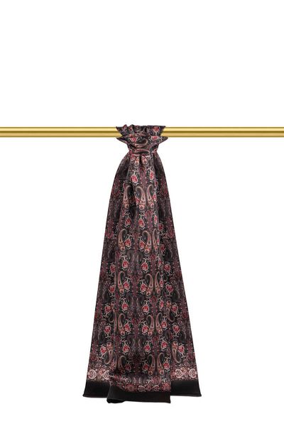 Bursa İpek Red Patterned Men's Silk Cashew