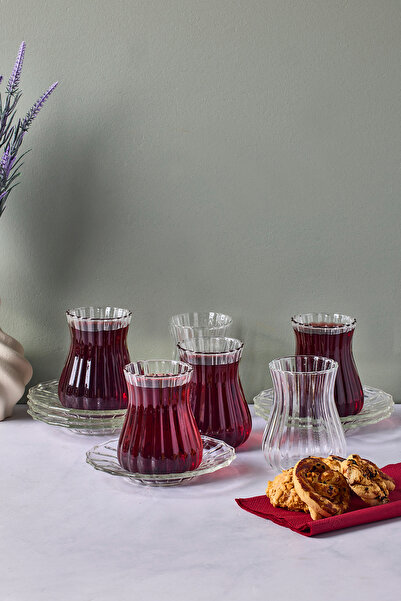Muba Consept Harmancık 12 Piece Glass Tea Set 170 ml