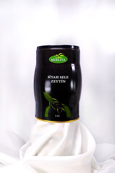 Mirliya Siyah Sele Zeytin 1 Kg Teneke