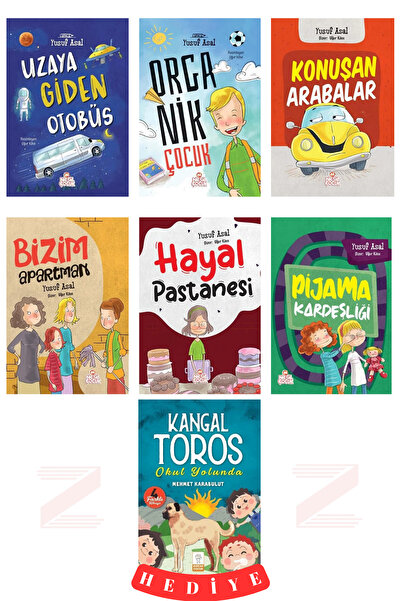 Nesil Çocuk Yayınları Yusuf Asal 2. 3 ve 4. Sınıflar İçin Okuma Seti 6 Kitap Set + Kangal Toros Okul Yolunda Hediye