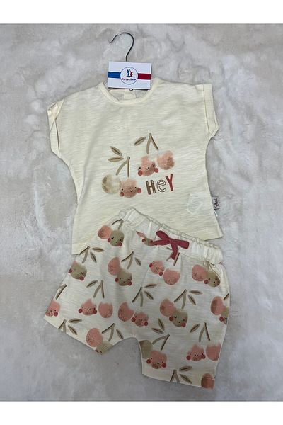 Flexi Hey Cherry Shorts Short Sleeve Suit