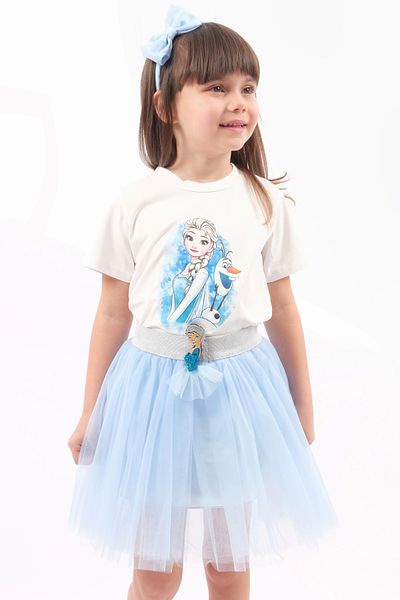 LOGO AKSESUAR Set dublu tutu albastru Elsa pentru fetiță - Cataramă Elsa