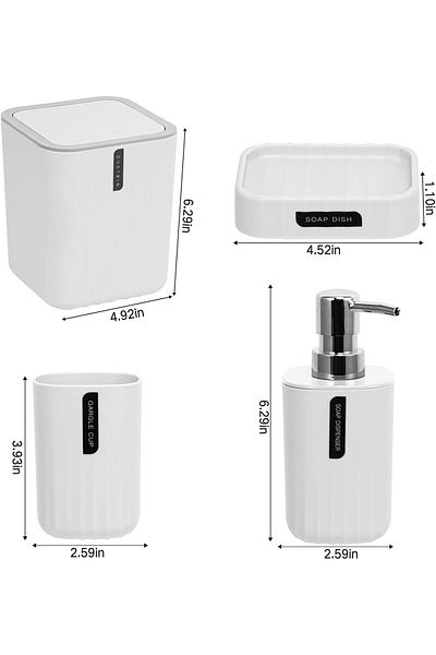 GENERAL 4-Piece Bathroom Accessories Set