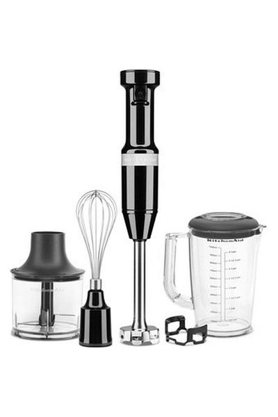 Kitchenaid 5Khbv83Ebm Hand Blender with Accessories Black Matte