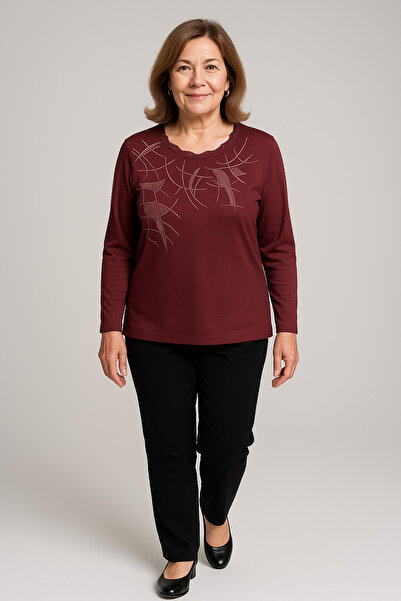 detay örme Annelere Garantili Merserize Bluz