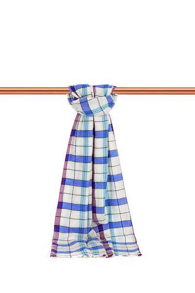 Bursa İpek Wide Saks Men's Wool Shawl