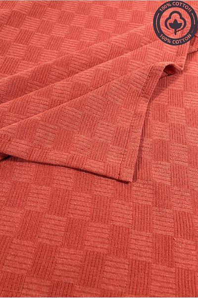 VESSİNOHOME Pique Single - 100% Cotton, Small Checkerboard Patterned Bedspread, Hotel Type, Luxury