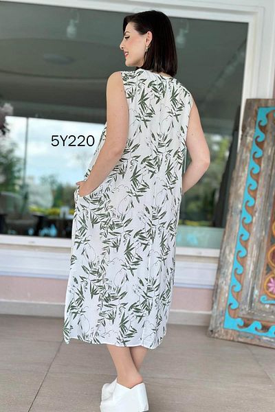 İnce Topuk Zero Sleeve Ring Detail Dress 5Y220