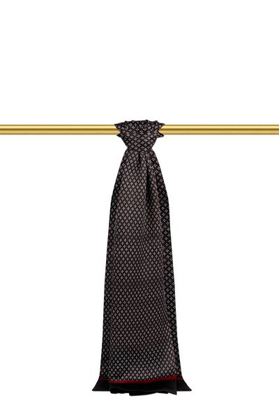 Bursa İpek Black Patterned Men's Silk Cashew