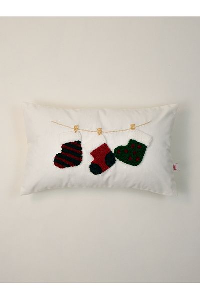 Galia Tasarım Christmas Stockings Punch Throw Pillow Pillowcase