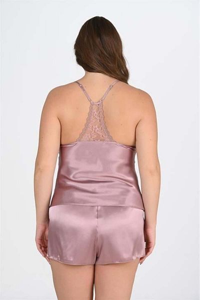 melonika Beruflic Plus Size Mink Shorts Set