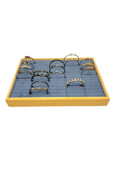 STAND MARKET لوحة عرض سوار المشبك بإطار خشبي (34,5x24,5x4,5 سم) خشب أزرق داكن